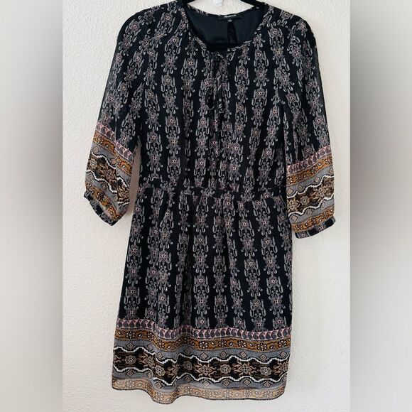 Madewell Lace-Up Fall Floral Dress Size 2 (XS) - Picture 2 of 7
